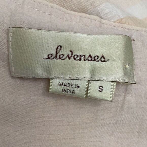 Elevenses by Anthropologie Linen Blend Romper Women’s Small Shorts Top - Picture 8 of 8